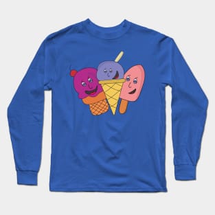 Smile Cute Ice cream Long Sleeve T-Shirt